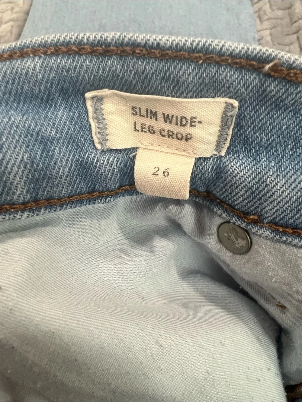Madewell Slim wide leg Crop jeans size 26 - Picture 7 of 10